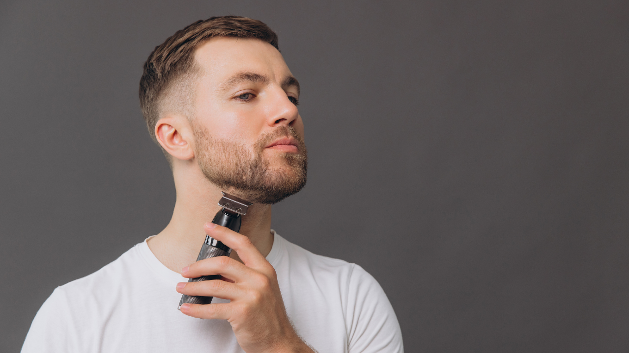 3. Groomed facial hair for intentional style