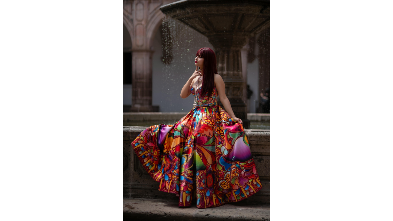4. Psychedelic prints and exaggerated collars