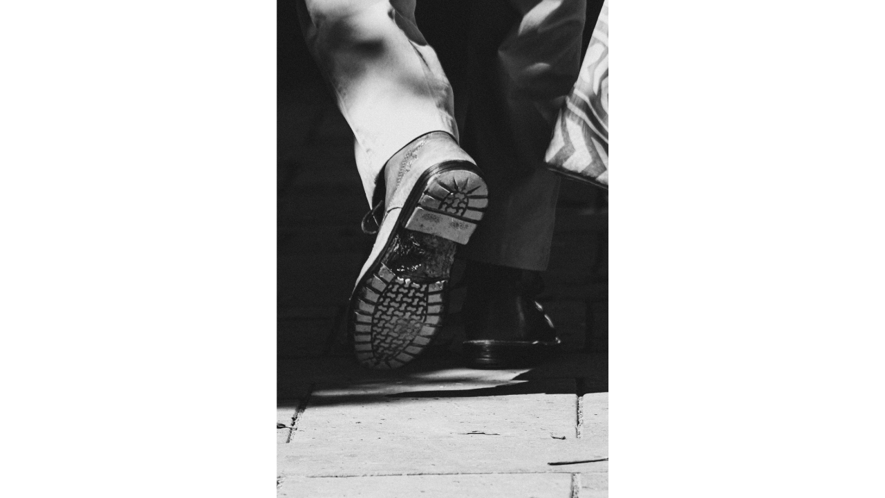 5. Sandpaper on shoe soles for grip