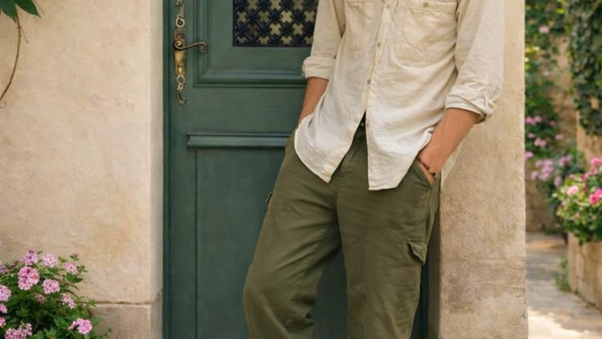 8. Overshirt with chinos or relaxed trousers