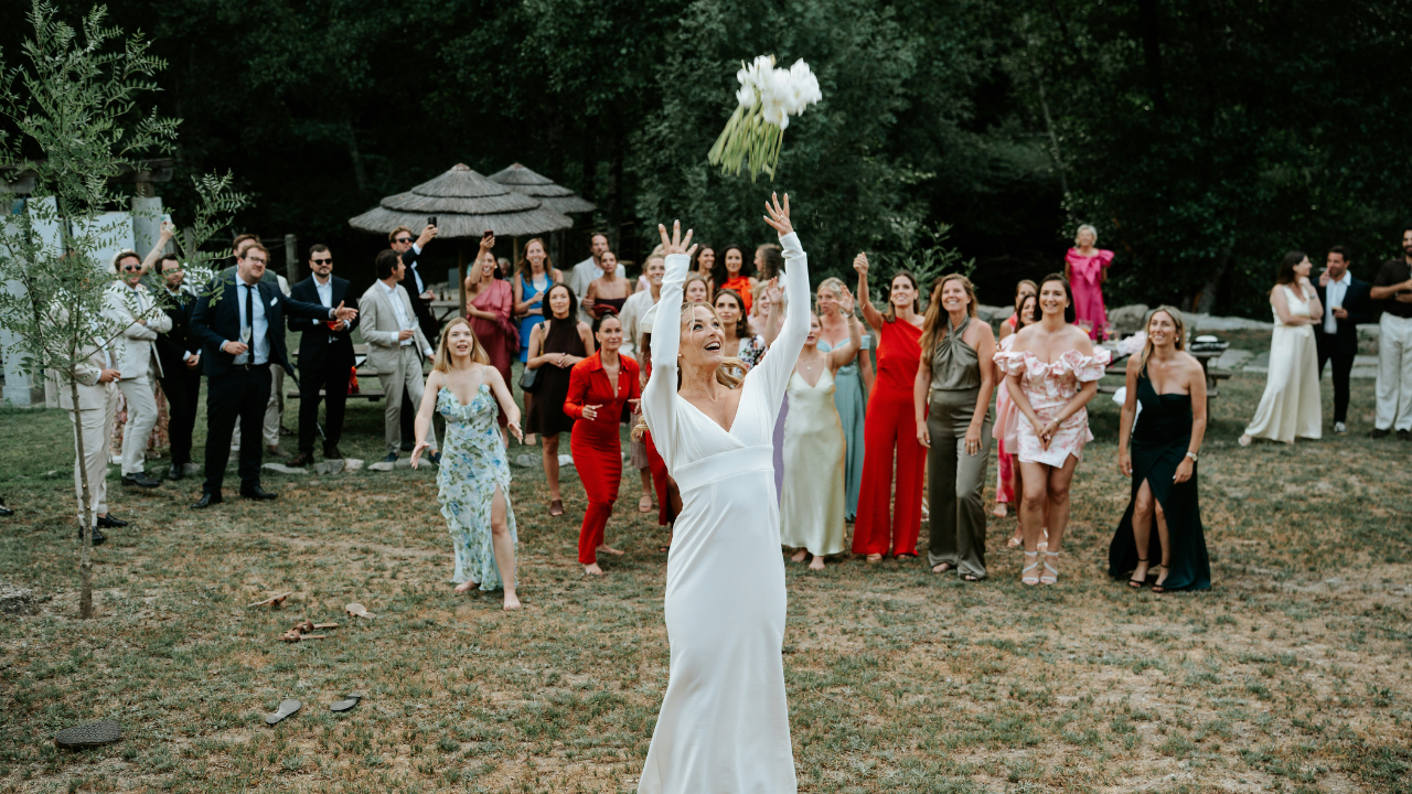12. The bouquet toss as a required tradition