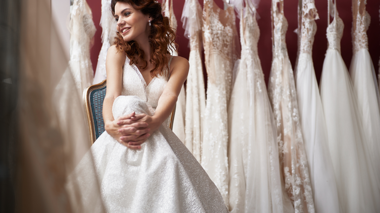 2. Tea-length wedding dresses