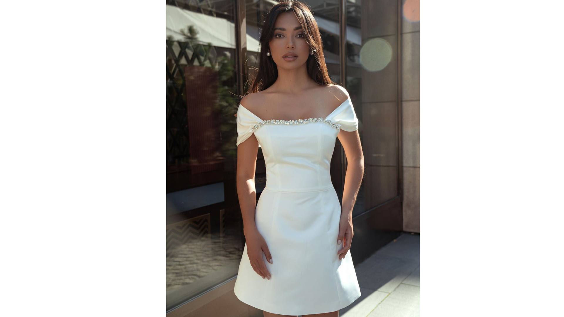 6. Off-Shoulder Short Dress