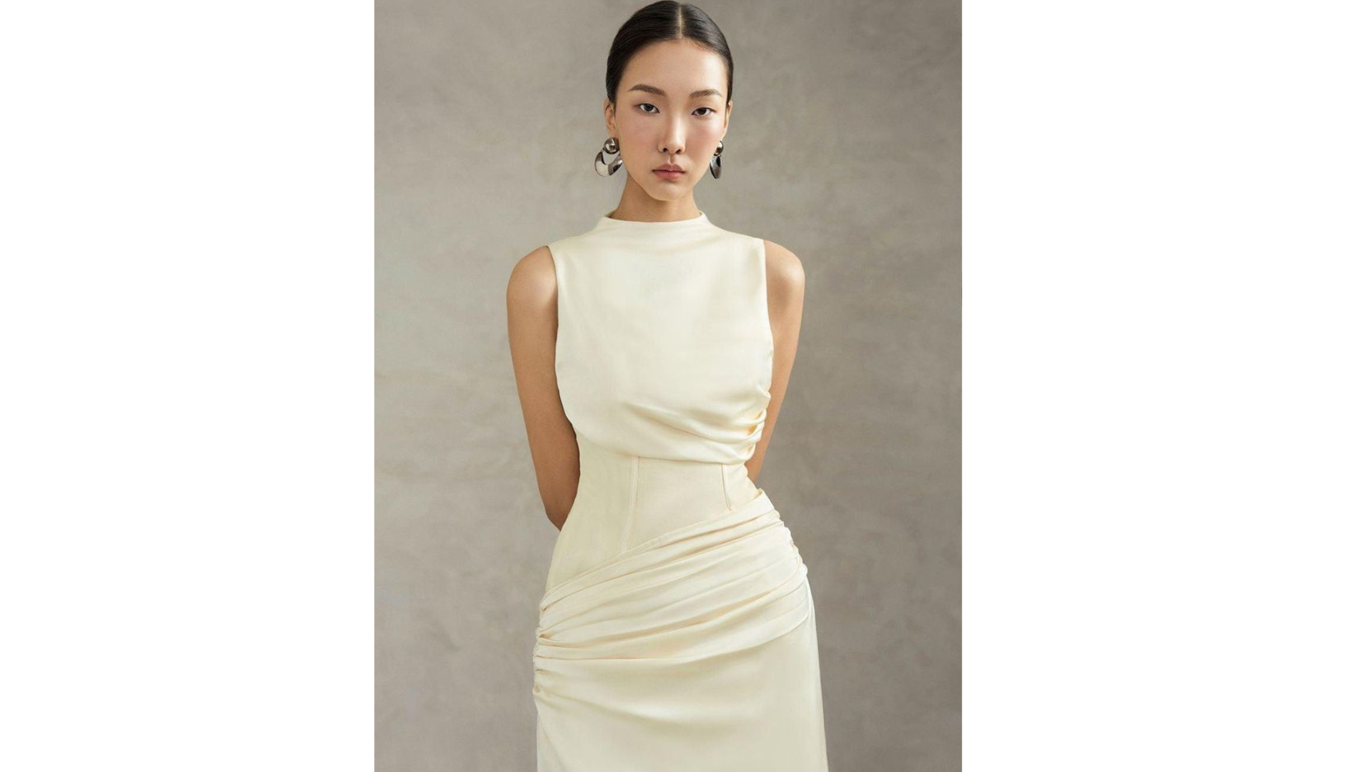 5. High-Neck Midi Dress