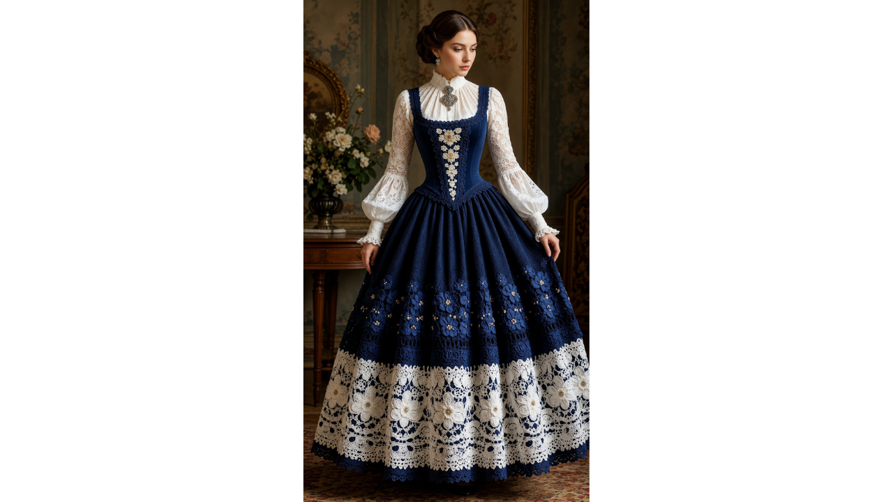 13. Silk brocade with pleated detail