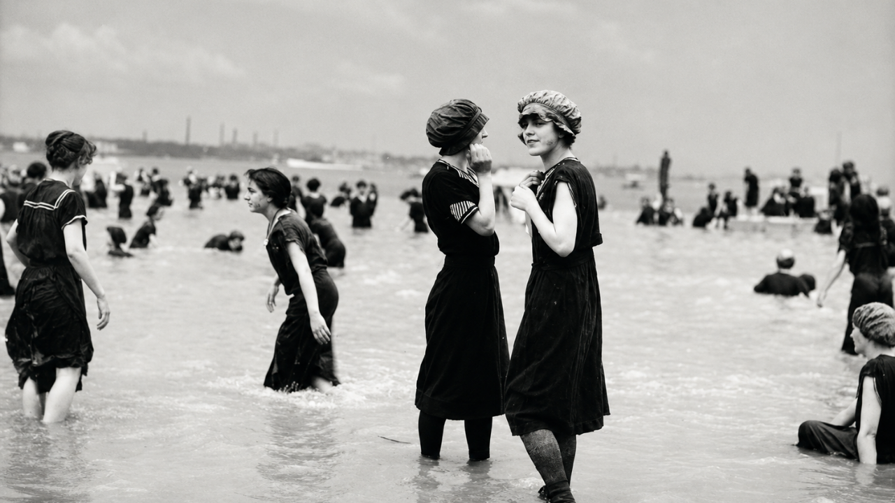18. Early Victorian women’s bathing suits